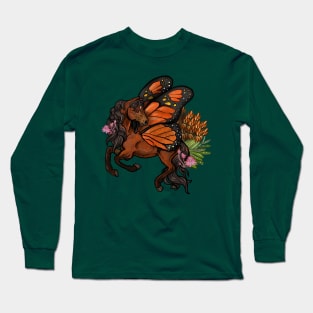 Monarch Butterfly Fairy Horse Long Sleeve T-Shirt